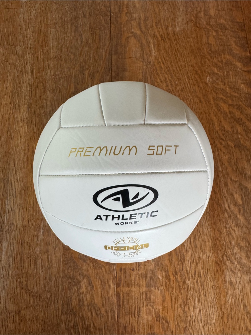 Athletic Works White and Gold Logo Volleyball